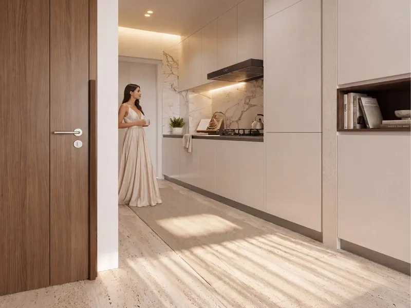 Interior at Alfulaiti Residence in Dubai Land Residence Complex Dubai