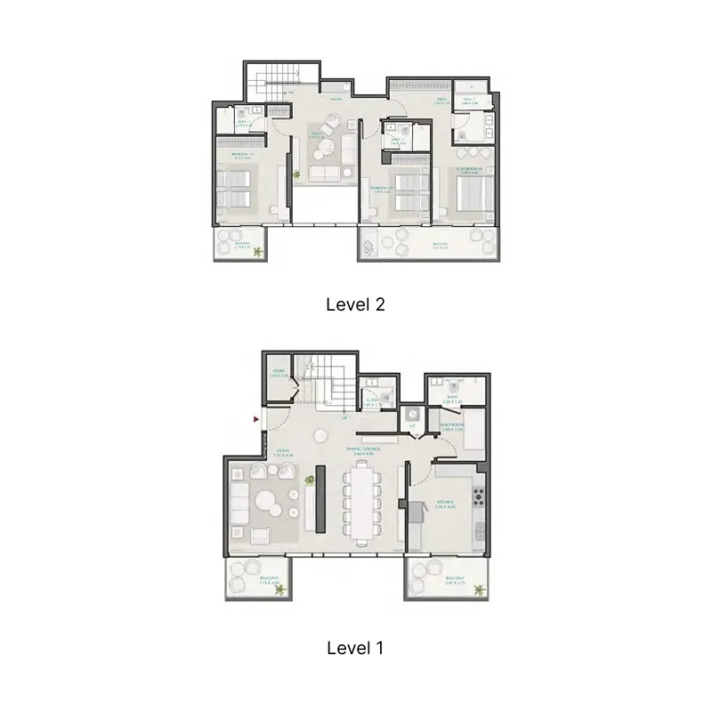 Wasl Avenue Park Towers 1 at Wasl 1 floor plan
