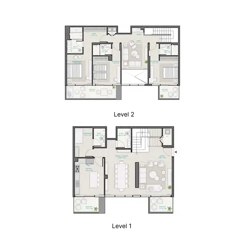 Wasl Avenue Park Towers 1 at Wasl 1 floor plan
