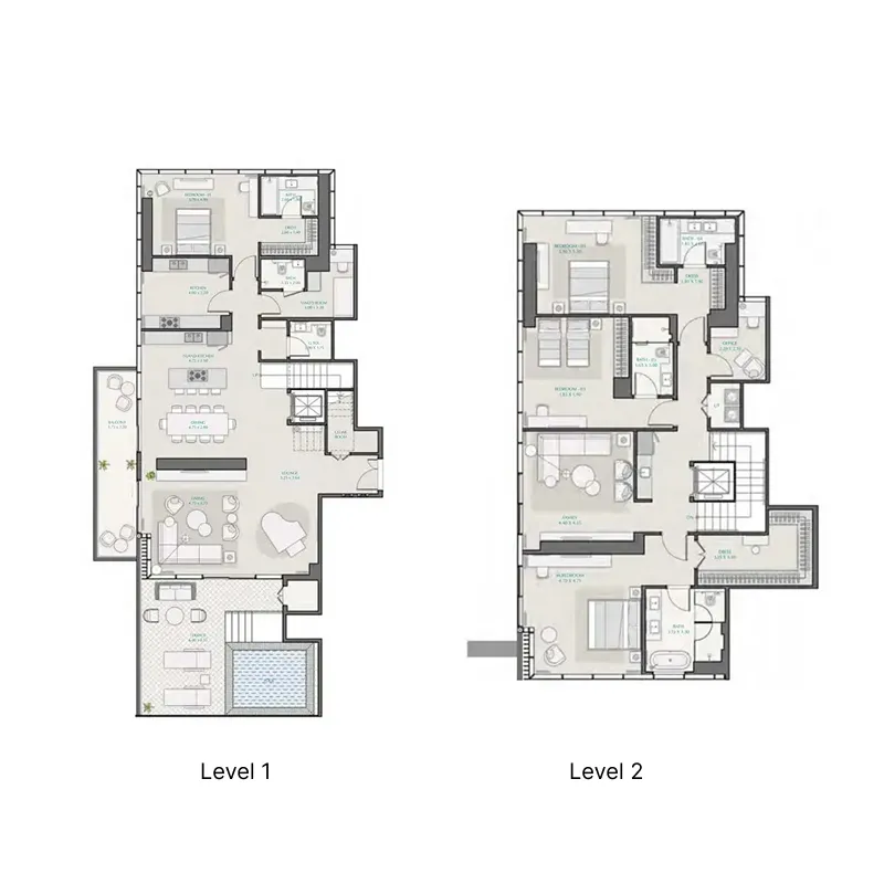 Wasl Avenue Park Towers 1 at Wasl 1 floor plan