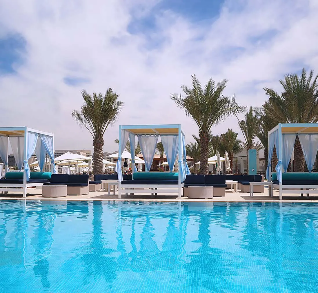 Luxury Pool Cabanas amenity image at Bab Al Qasr Residence 31