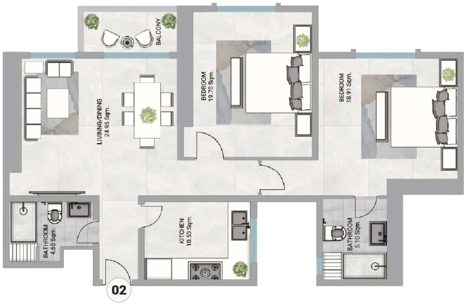 GJ Properties Barajeel Towers floor plan