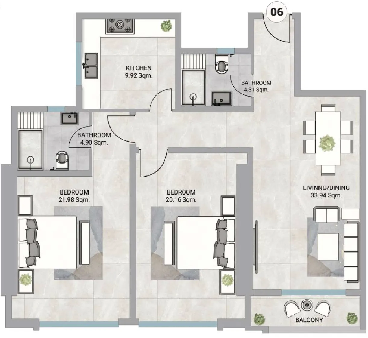 GJ Properties Barajeel Towers floor plan