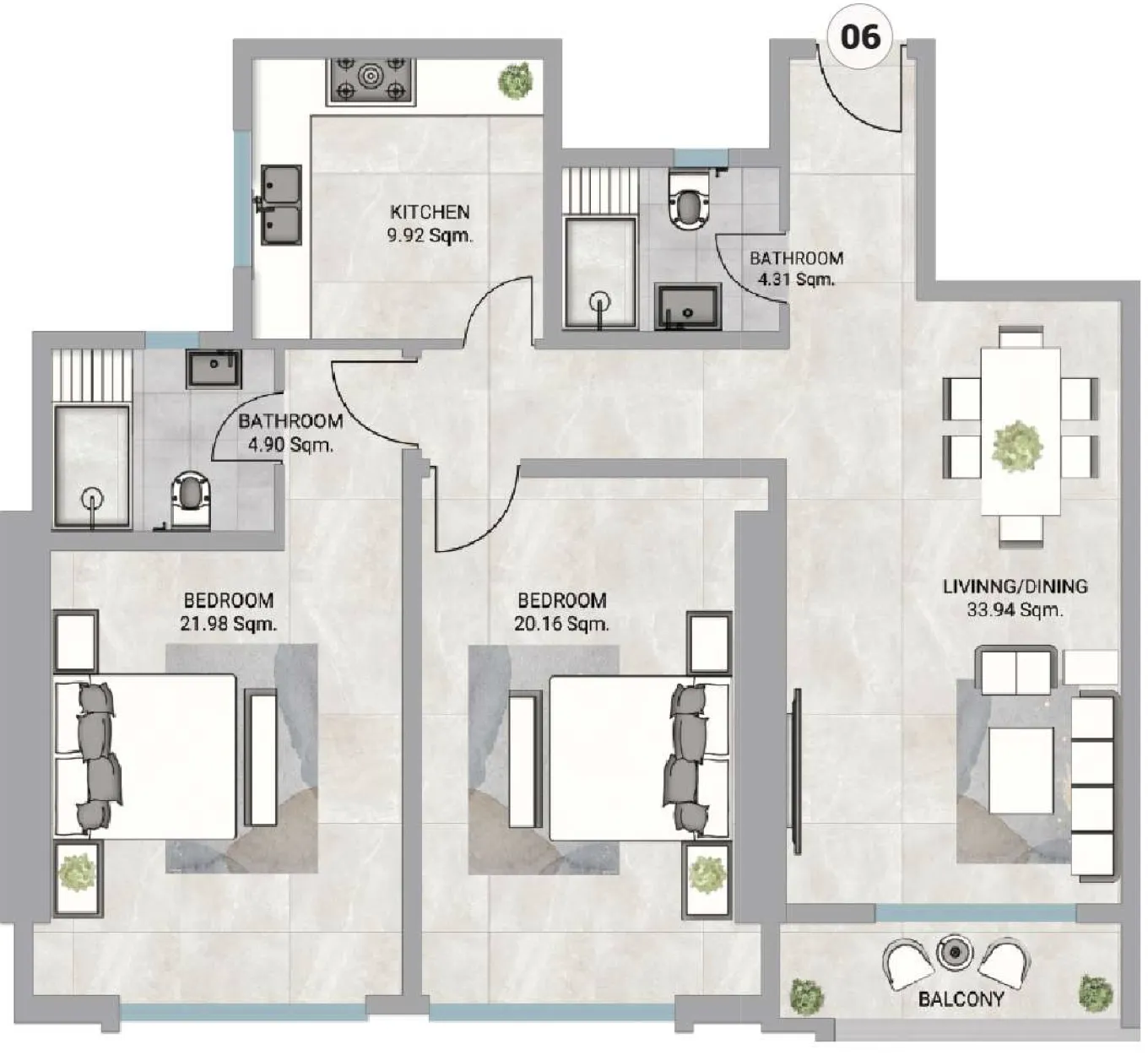 GJ Properties Barajeel Towers floor plan