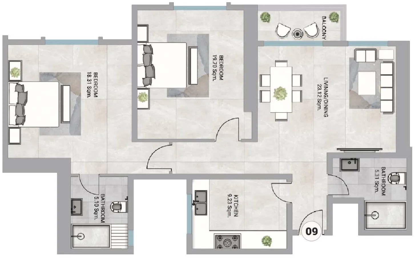 GJ Properties Barajeel Towers floor plan