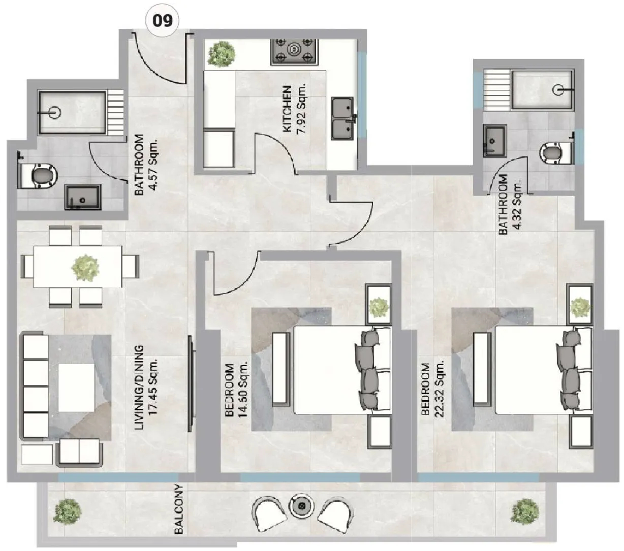 GJ Properties Barajeel Towers floor plan