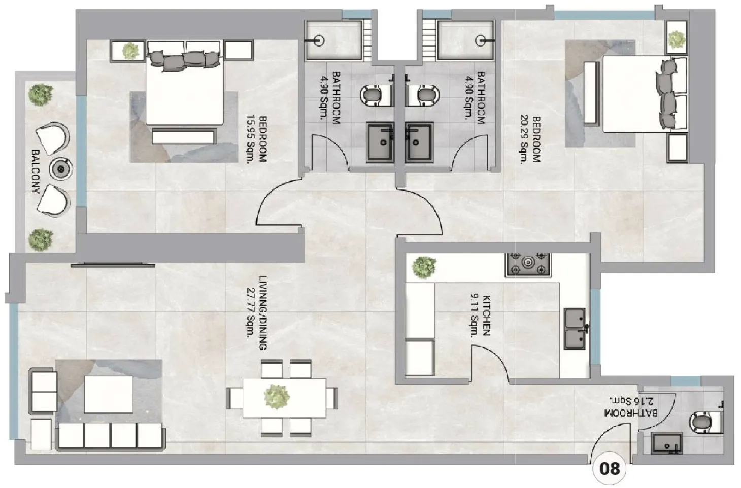 GJ Properties Barajeel Towers floor plan
