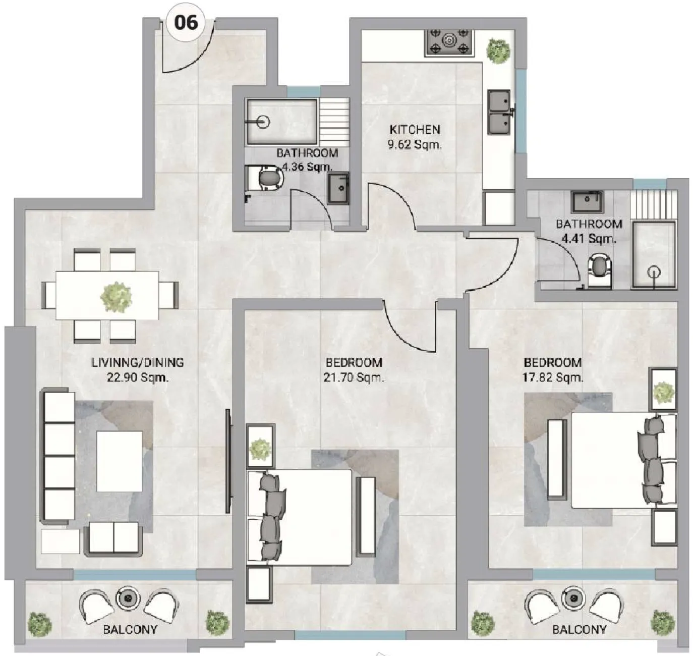 GJ Properties Barajeel Towers floor plan