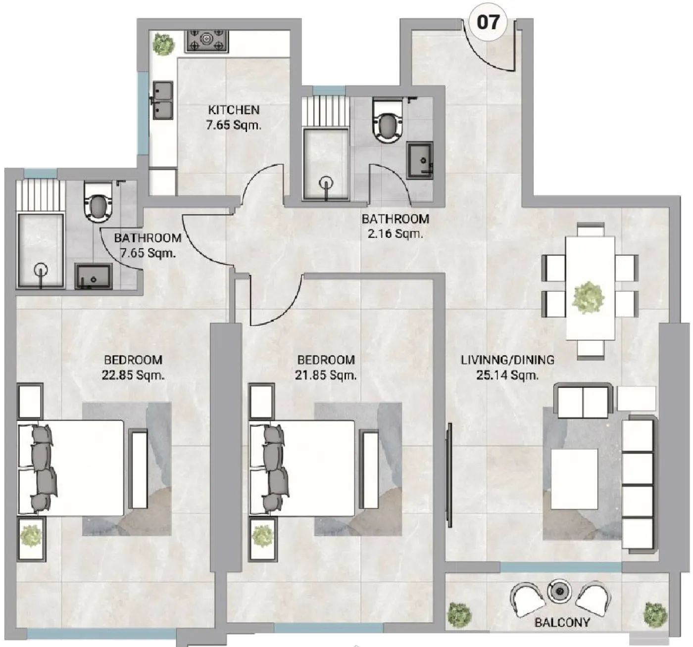 GJ Properties Barajeel Towers floor plan