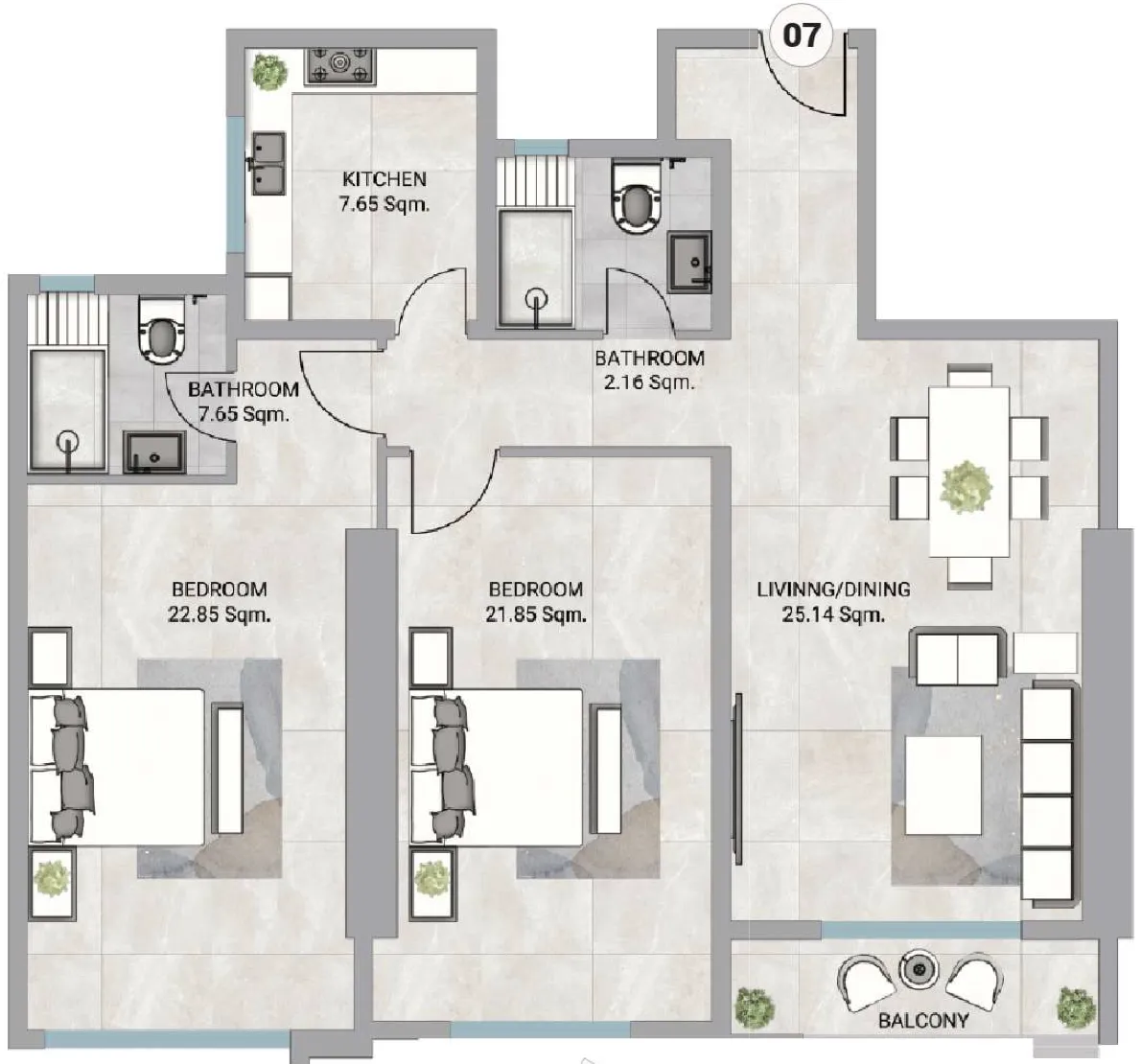 GJ Properties Barajeel Towers floor plan