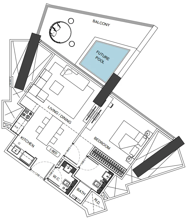 Binghatti Binghatti Phantom floor plan