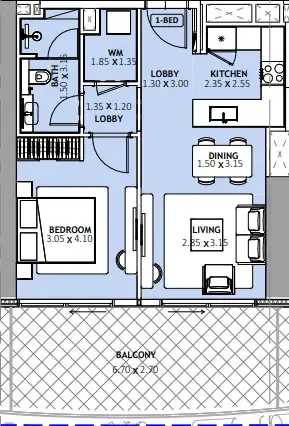 Binghatti Binghatti Skyblade floor plan