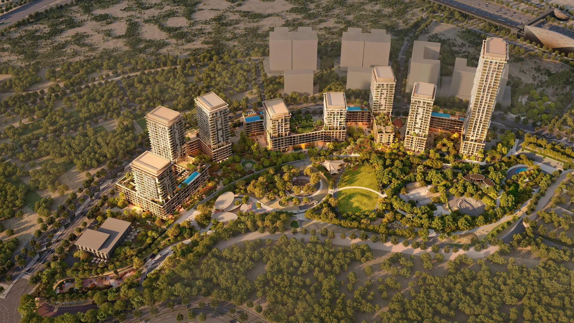 Boulevard Park at Wasl Gate lifestyle amenities in Dubai