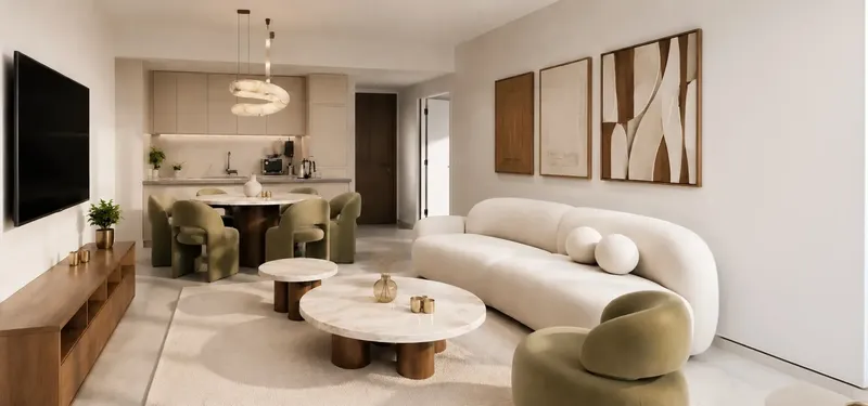 Interior at Delvara Residence in JVC (Jumeirah Village Circle) Dubai