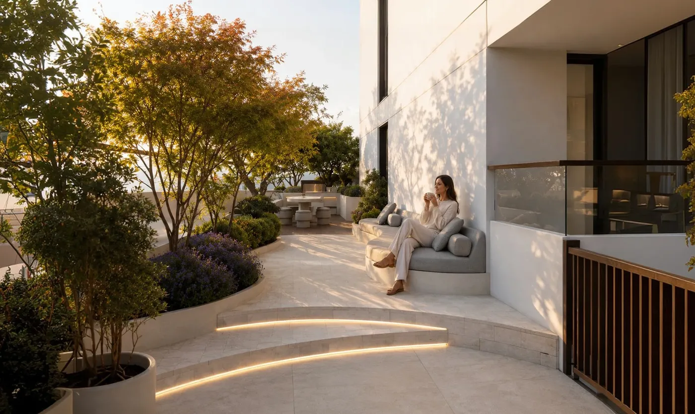 Outdoor Lounge amenity image at Delvara Residence