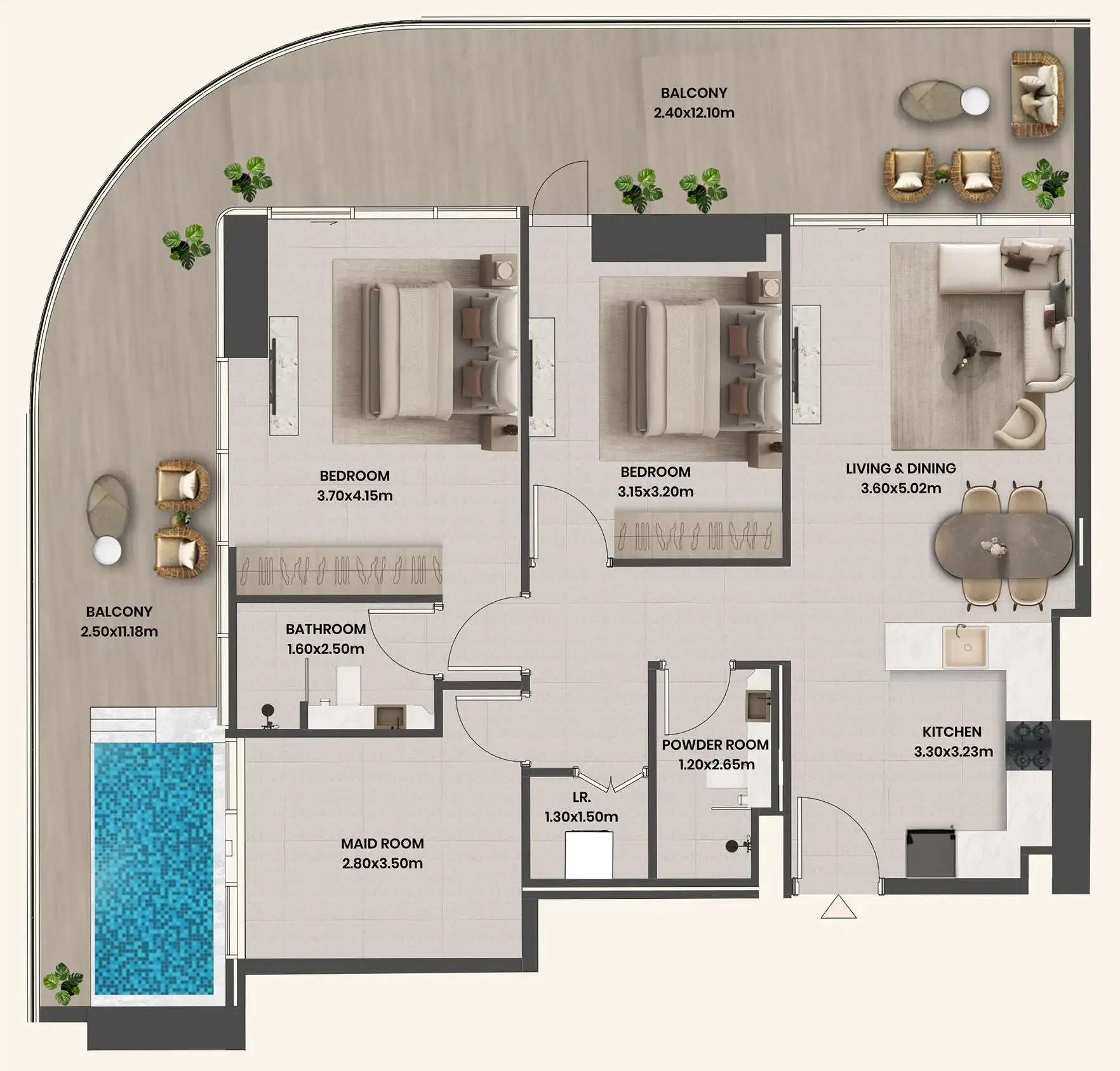 Takmeel Real Estate Development Divine Al Barari floor plan