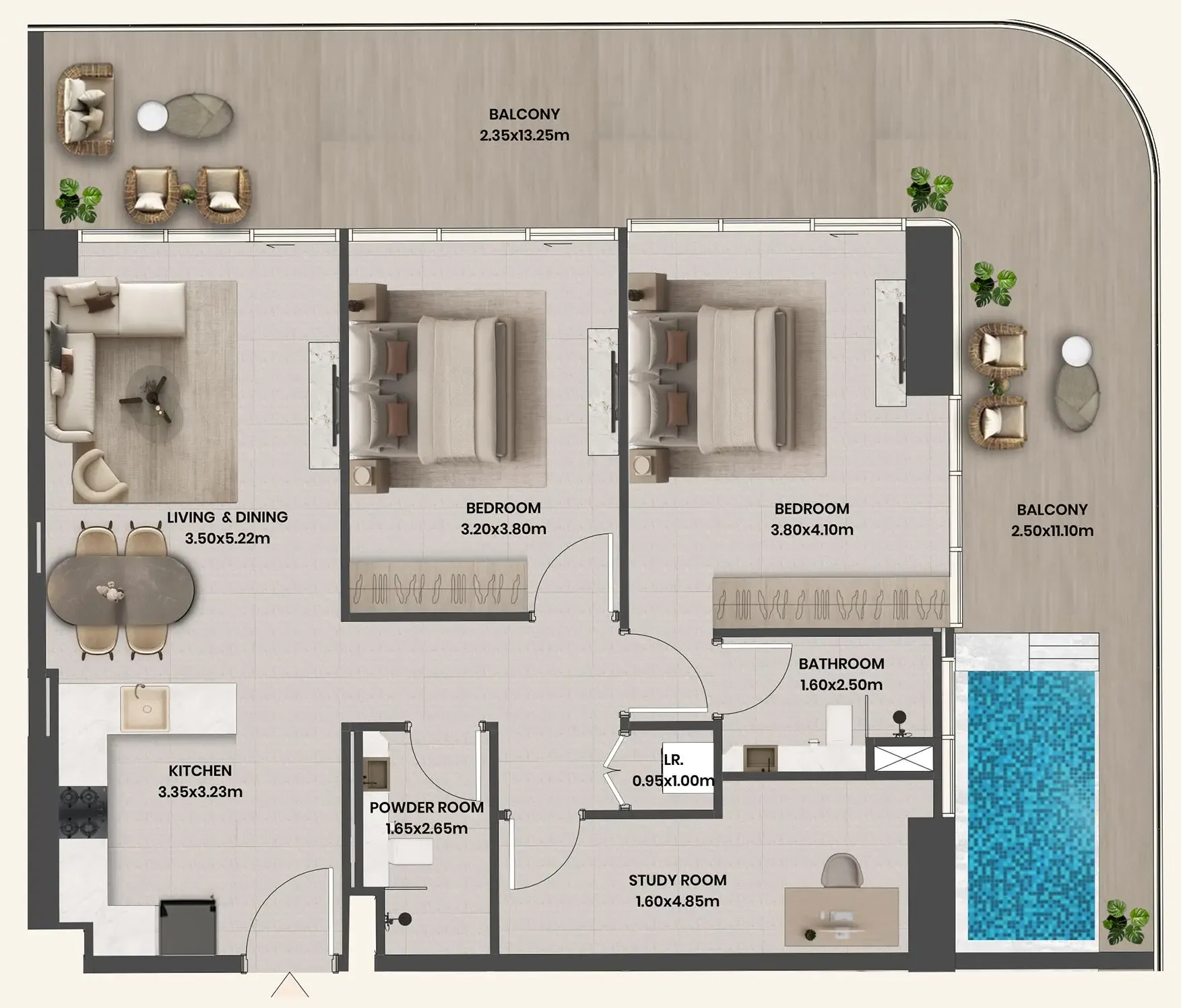 Takmeel Real Estate Development Divine Al Barari floor plan