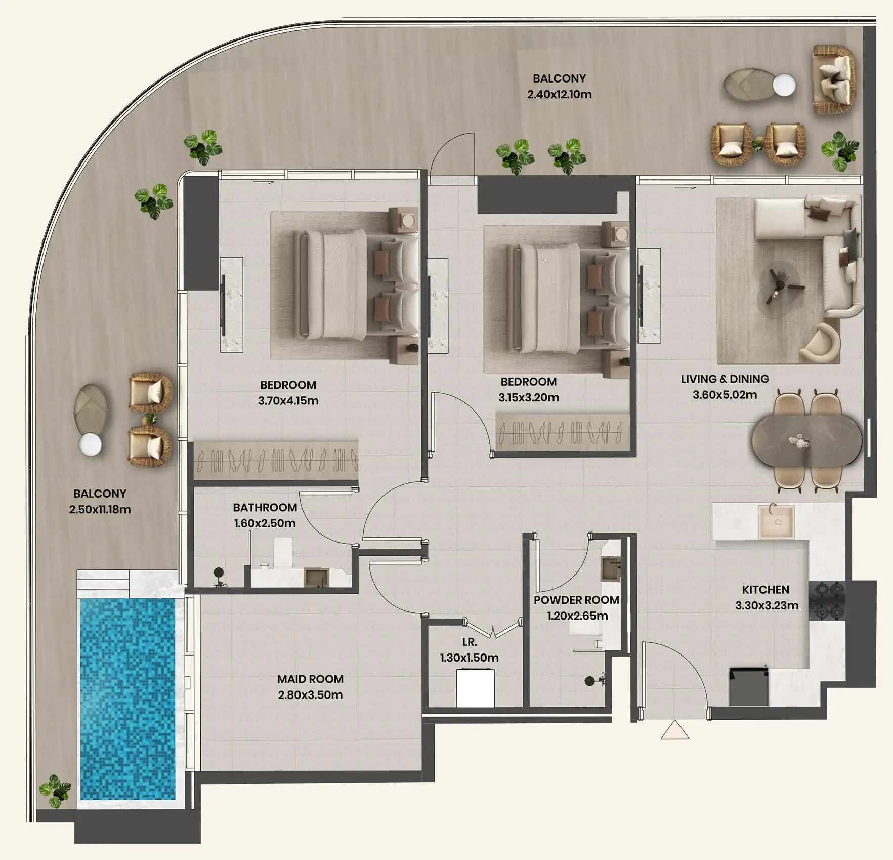 Takmeel Real Estate Development Divine Al Barari floor plan