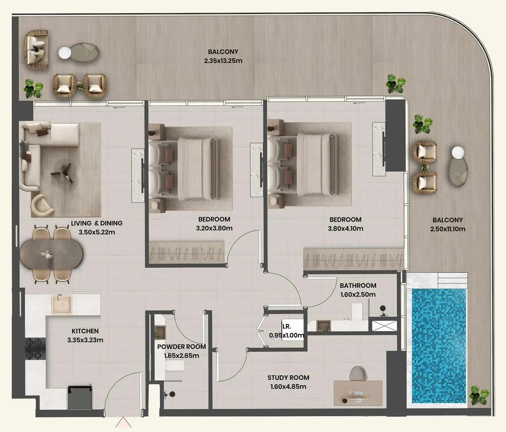 Takmeel Real Estate Development Divine Al Barari floor plan