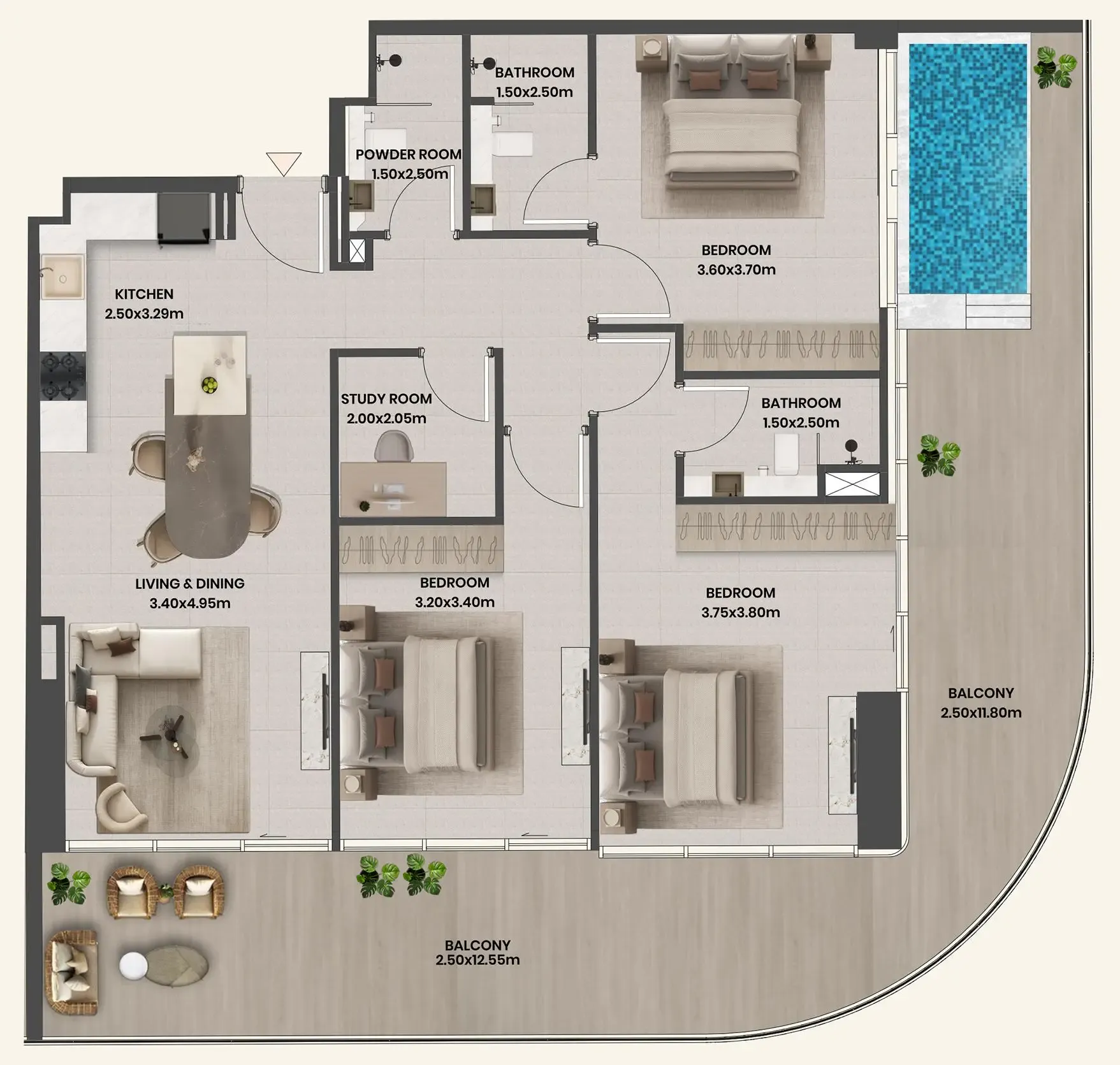 Takmeel Real Estate Development Divine Al Barari floor plan