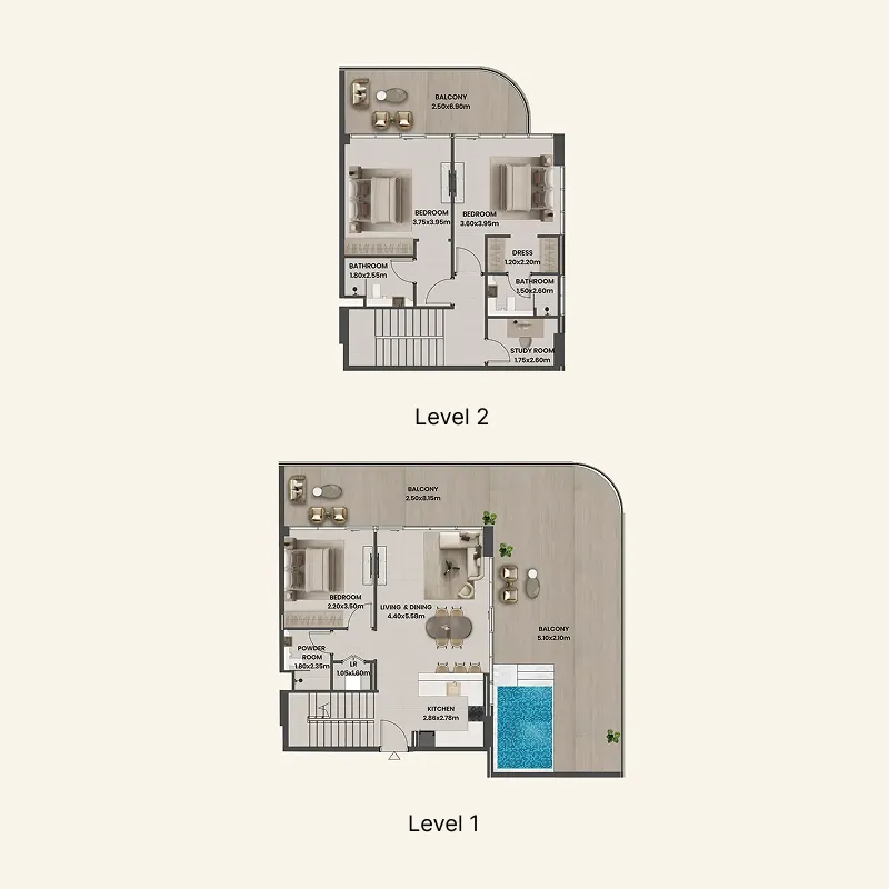 Takmeel Real Estate Development Divine Al Barari floor plan
