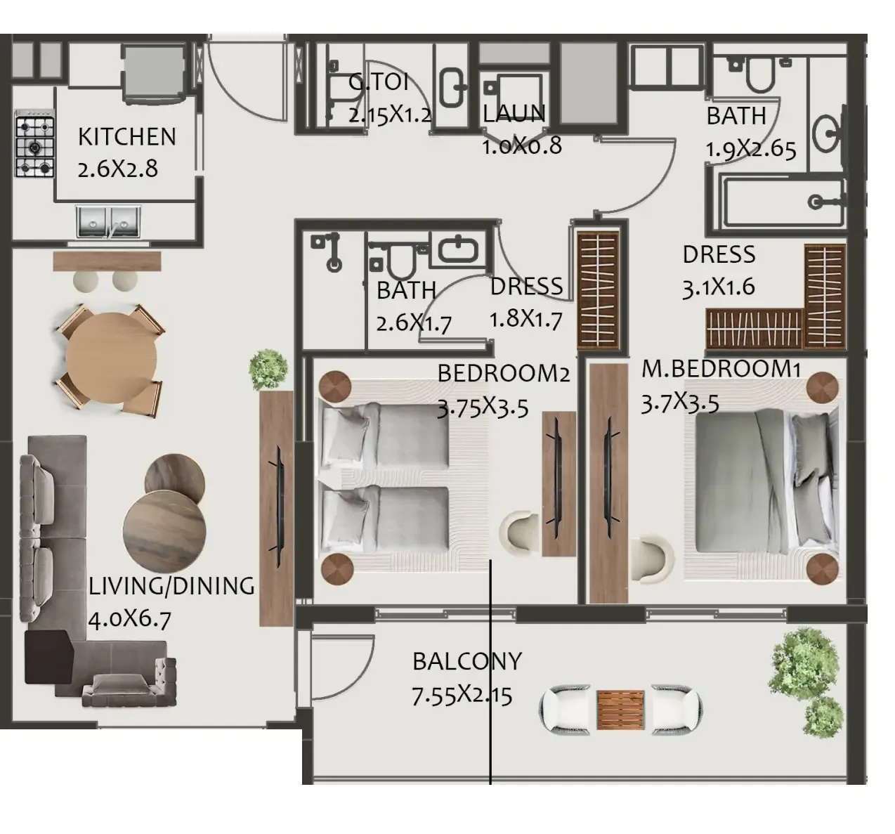 Wasl Hillside Residences floor plan
