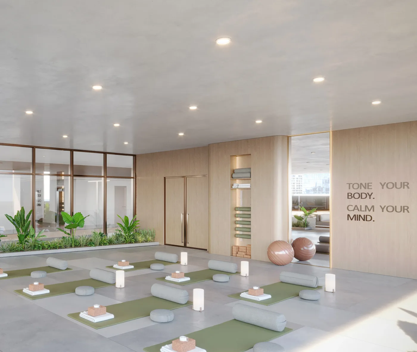 Yoga Studio amenity image at HQ by Arista Properties
