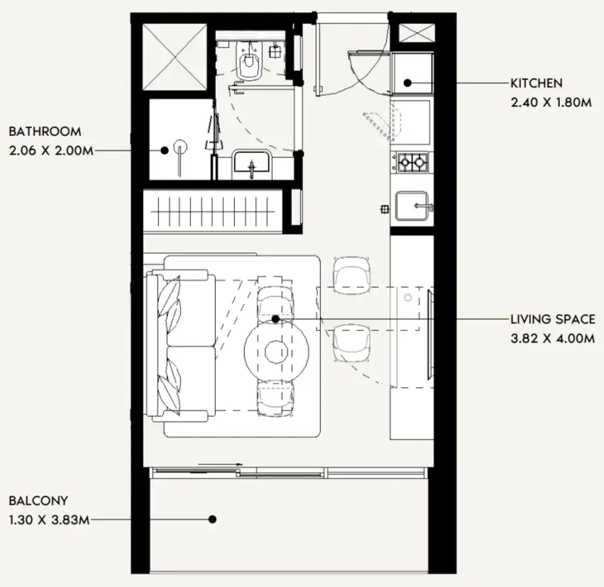 Azizi Jaddaf Beach Oasis floor plan