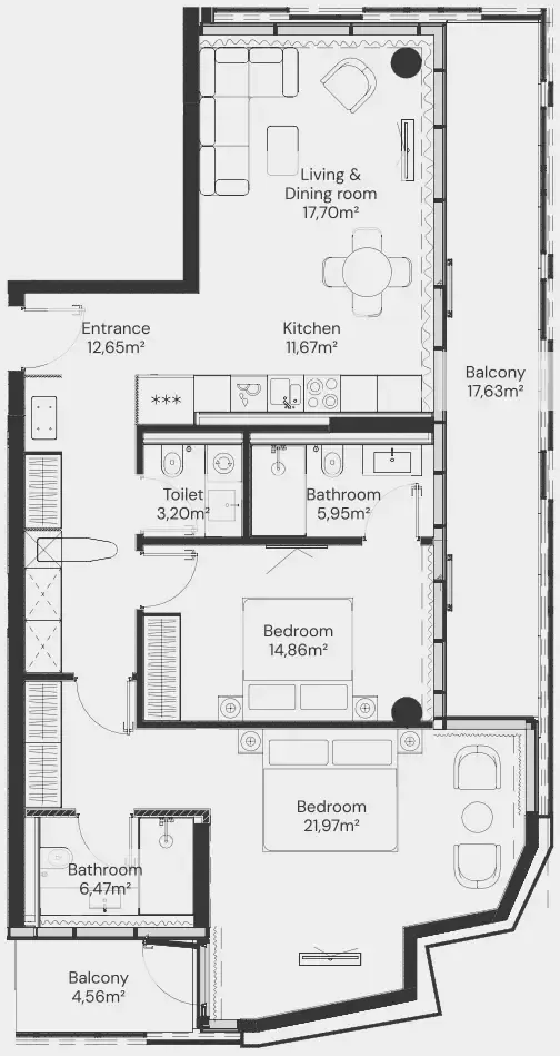 MIRA Developments John Richmond District floor plan