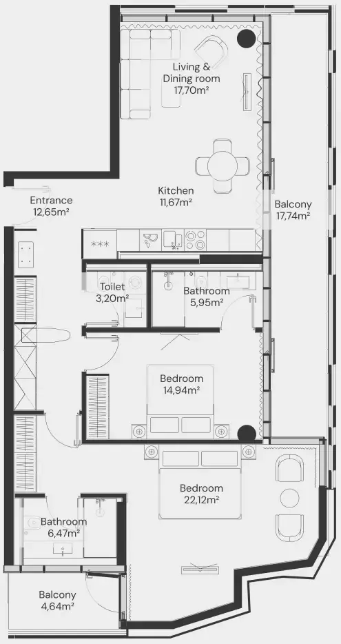 MIRA Developments John Richmond District floor plan
