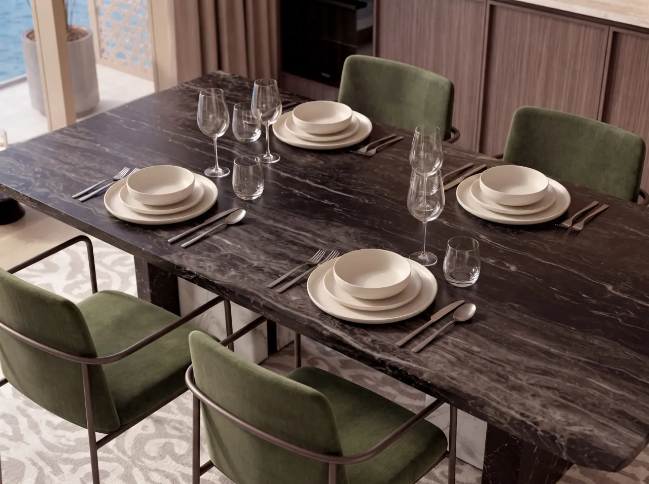 Restaurant amenity image at John Richmond Residences at Mira Coral Bay