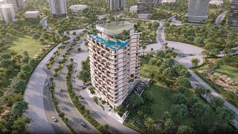 Exterior at Jura Terraces in Dubai Land Residence Complex Dubai