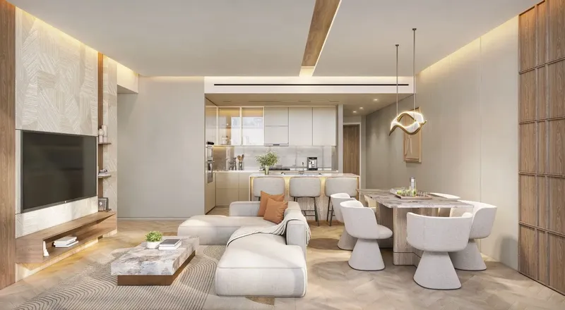 Interior at Jura Terraces in Dubai Land Residence Complex Dubai