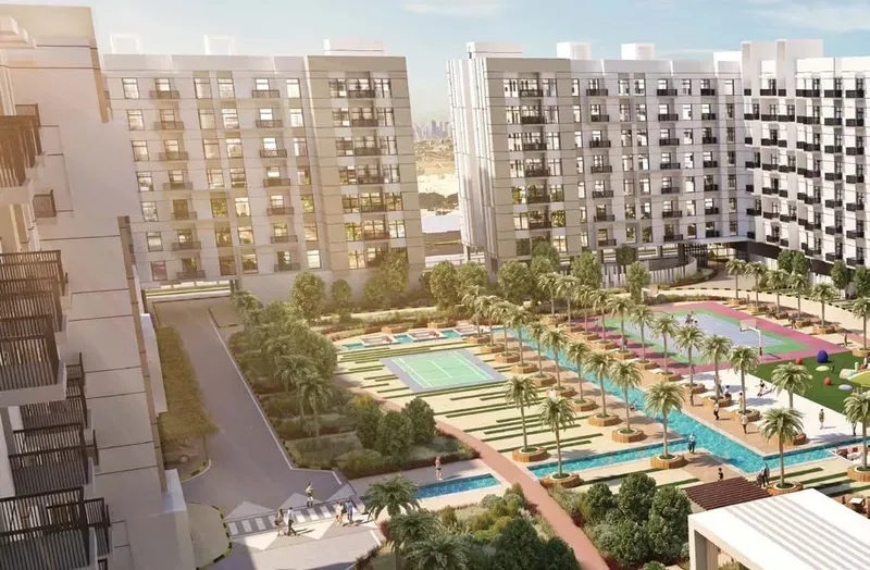 Exterior at Lawnz in Dubai International City Dubai