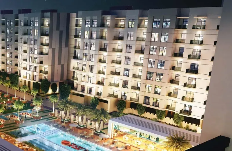 Exterior at Lawnz in Dubai International City Dubai