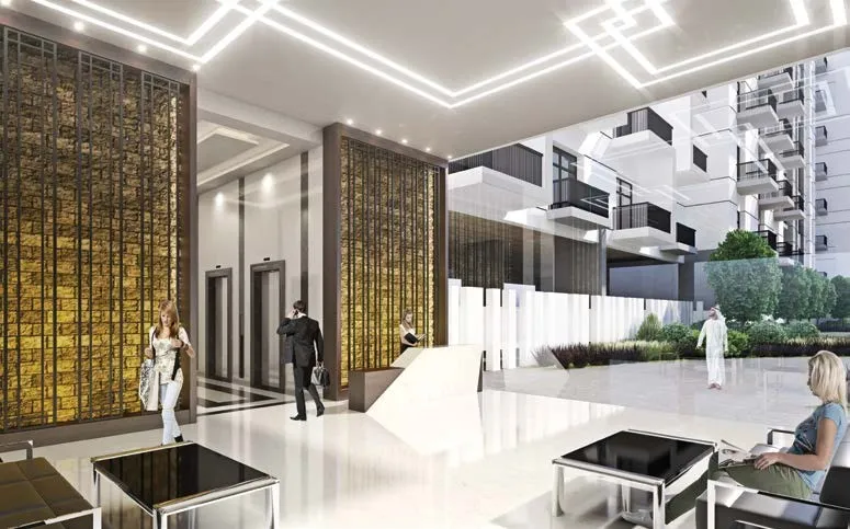 Lobby at Lawnz in Dubai International City Dubai