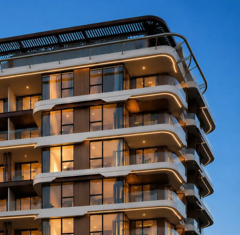 Exterior at Lunara Residence in Al Satwa Dubai