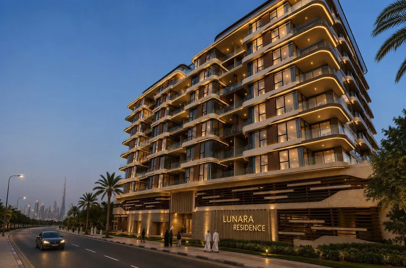 Exterior at Lunara Residence in Al Satwa Dubai