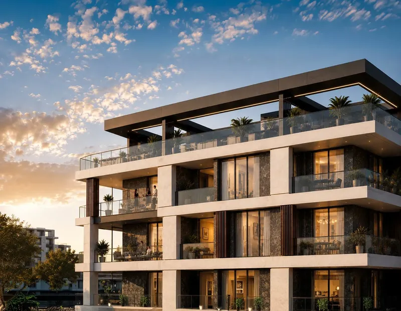 Exterior at Novara Residence in Arjan Dubai