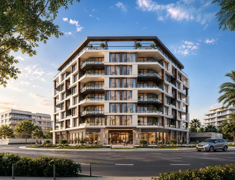 Exterior at Novara Residence in Arjan Dubai