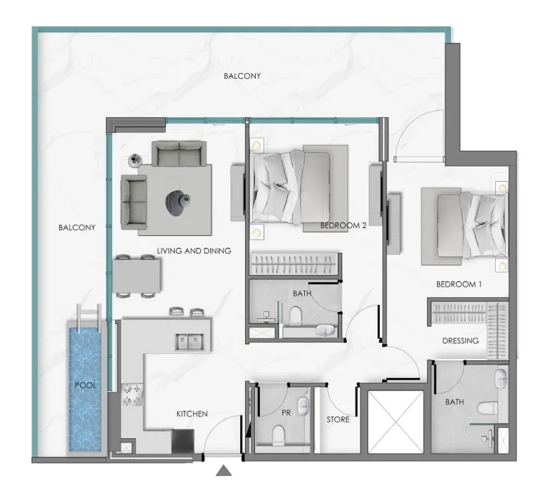 Samana Ocean Crest floor plan