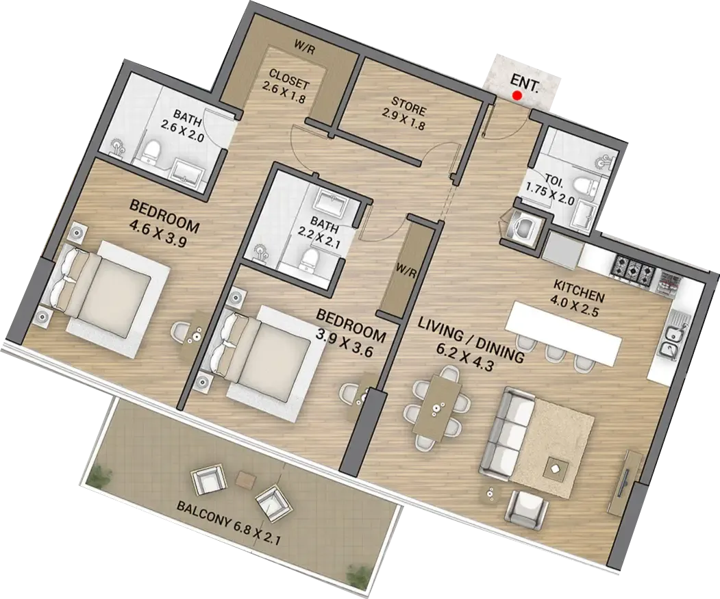 AAA Real Estate Development Ocean Tower floor plan