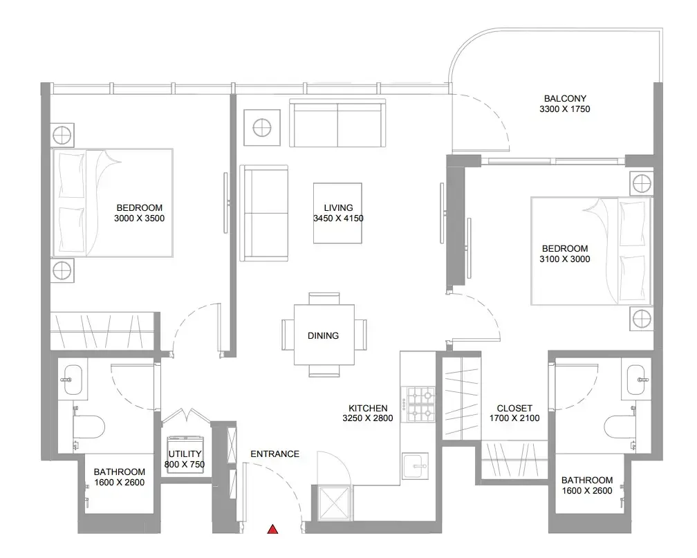 Sobha Pierside Marina Residences floor plan