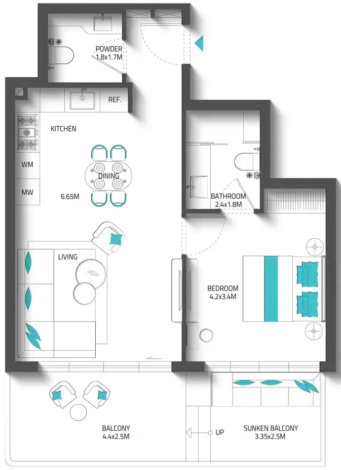 Reef Luxury Development Reef 996 floor plan