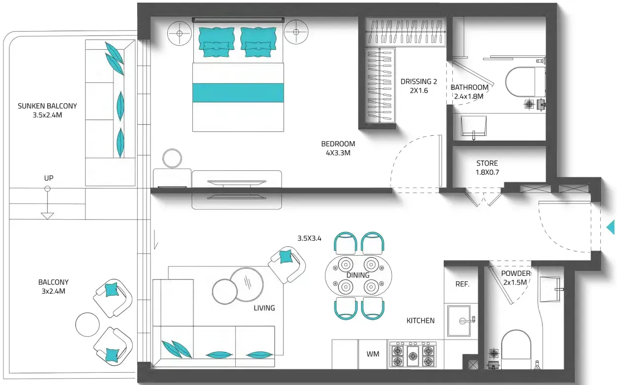 Reef Luxury Development Reef 996 floor plan