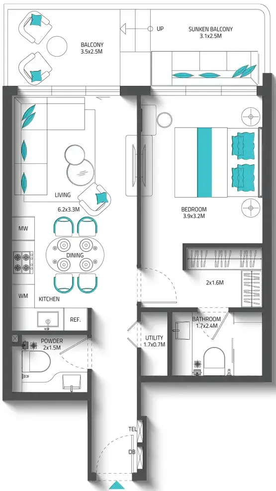Reef Luxury Development Reef 996 floor plan