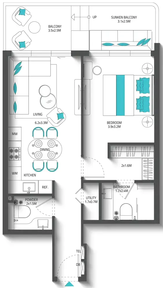 Reef Luxury Development Reef 996 floor plan