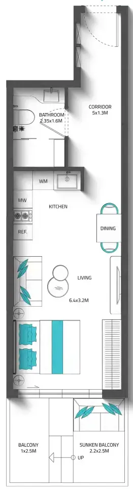 Reef Luxury Development Reef 996 floor plan