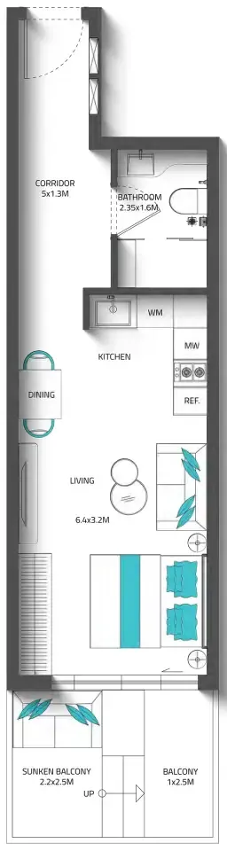 Reef Luxury Development Reef 996 floor plan