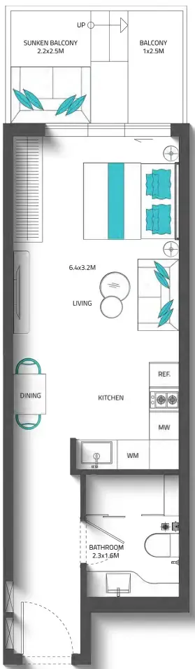 Reef Luxury Development Reef 996 floor plan